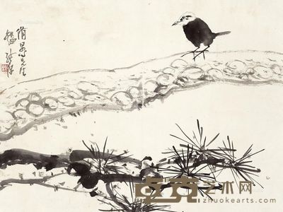 徐纯原 只鸟图 44.5×59cm