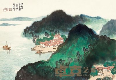 华拓 芦林湖印象图 42×60cm
