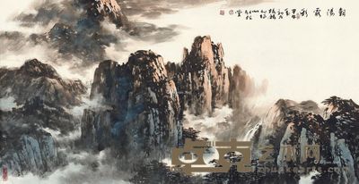 杨麟 朝阳霞彩 72×139cm