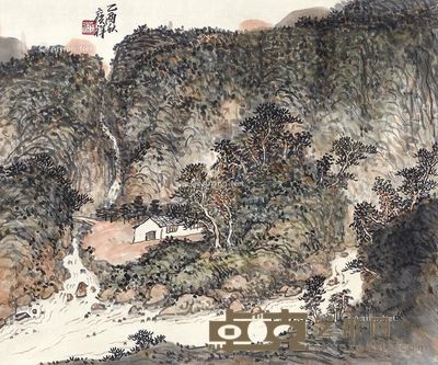 毕宝祥 山居图 37×44cm