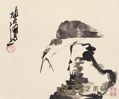 卢坤峰 鸟鸣图 33.5×39.5cm