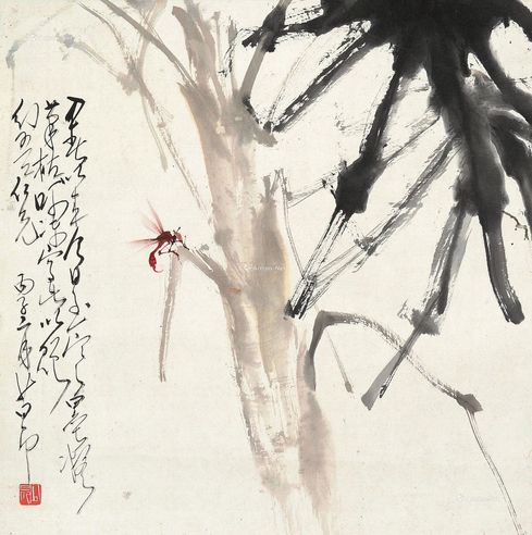 赵少昂 竹虫