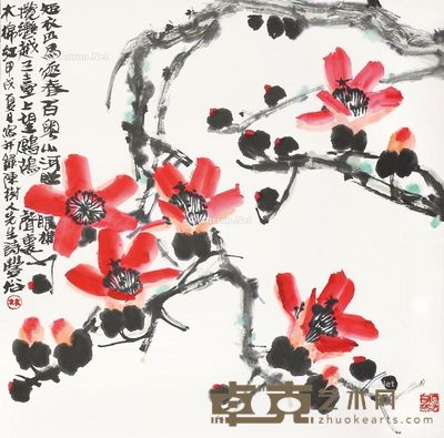 林丰俗 木棉花 68×68cm