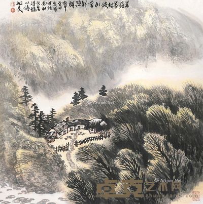 刘书民 叶落万林疏 68×68cm