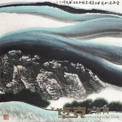 刘书民 春雨润山岗 68×68cm