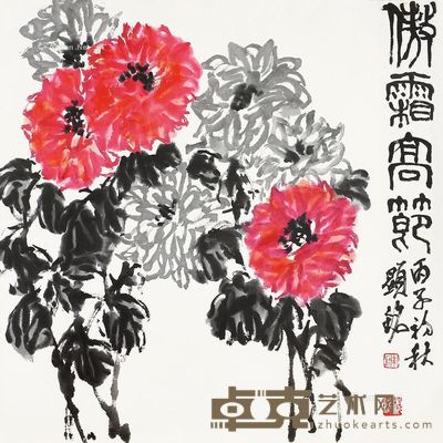 陈显铭 傲霜高节 68×68cm