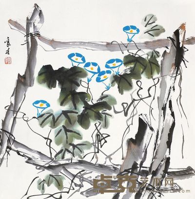陈良才 牵牛花 67×66cm
