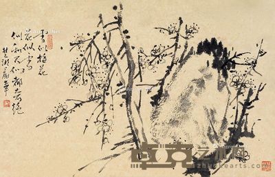 刘蔚华 雪梅 49×77cm