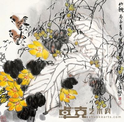 李葆竹 山秋 68×68cm