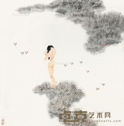 夏亮熹 裸女 68×68cm