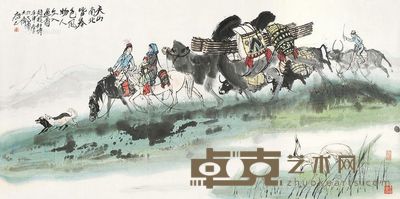 徐庶之 天山南北皆春色 68×136cm