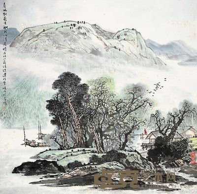 周晓光 山水 68×68cm