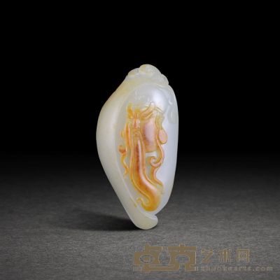 和田玉籽料关公挂件 独籽 5.2*2.6*1.2cm 29.0g