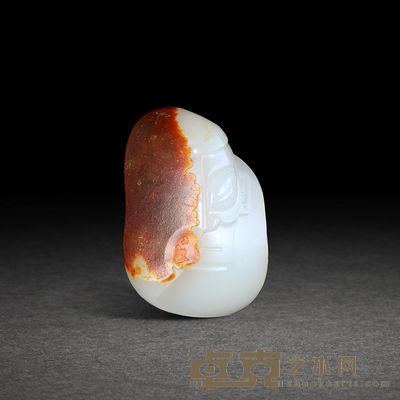 和田玉籽料三星堆人面相挂件 3.4*2.2*1.7cm 21.5g