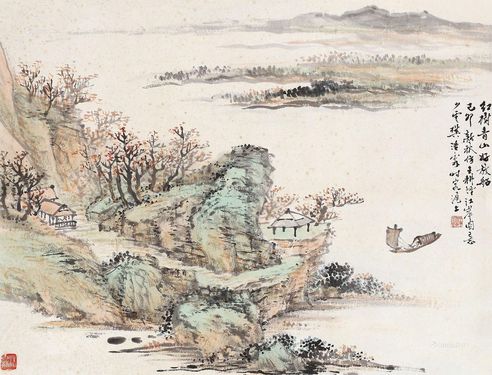 樊浩霖 江岸图