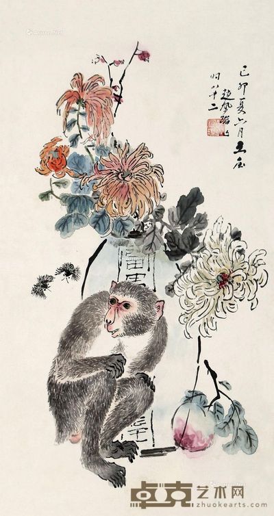赵凤瑞 封侯图 68×37cm