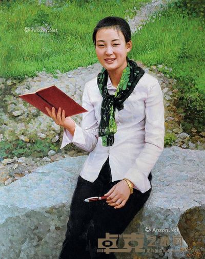 朴日赫 看书的姑娘 101×80cm