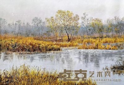 金成龙 秋日河边 68×100cm