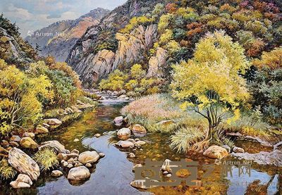 李成日 秋日河边 79×115cm