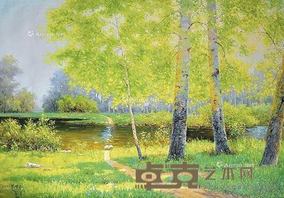 赖炳洲 白桦树 112×160cm