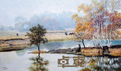 金建 垂钓 89×152cm