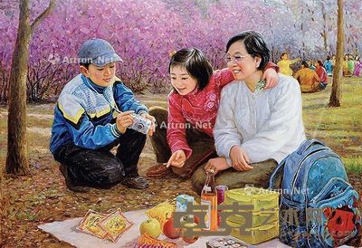 洪根灿 幸福的春游 80×115cm