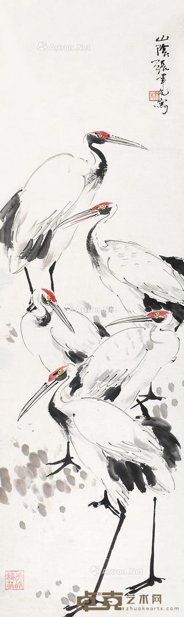 张聿光 鹤舞 134×40cm