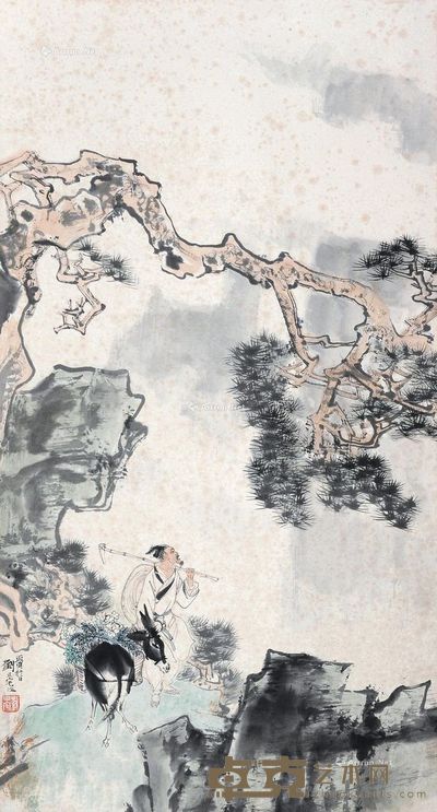刘旦宅 李时珍采药图 87.5×47cm