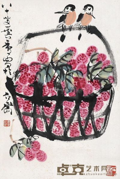 许麟庐 花鸟 69×46cm