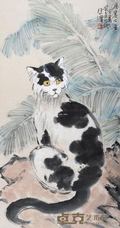 徐悲鸿 猫 82×42.5cm