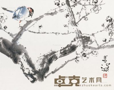 杨善深 梅雀图 34×43cm
