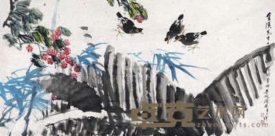 叶绿野 陈卓坤 等 岭南夏聚 68×136cm
