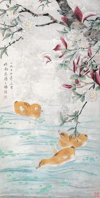 陈之佛 花卉小鸟