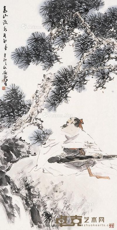 招炽挺 高山流水 138×69cm
