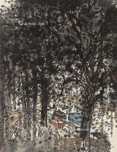 张彦 纽约写生 46.5×36cm