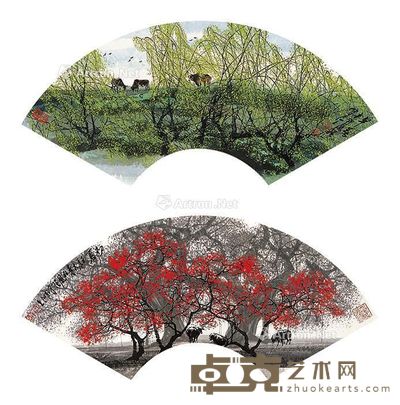 杜应强 早春·初夏 23×63cm×2