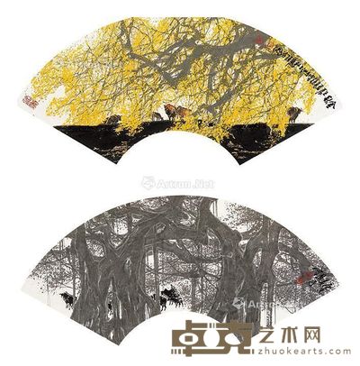 杜应强 金秋·夏日 23×63cm×2