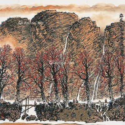 林丰俗 霜晨 68.5×68.5cm