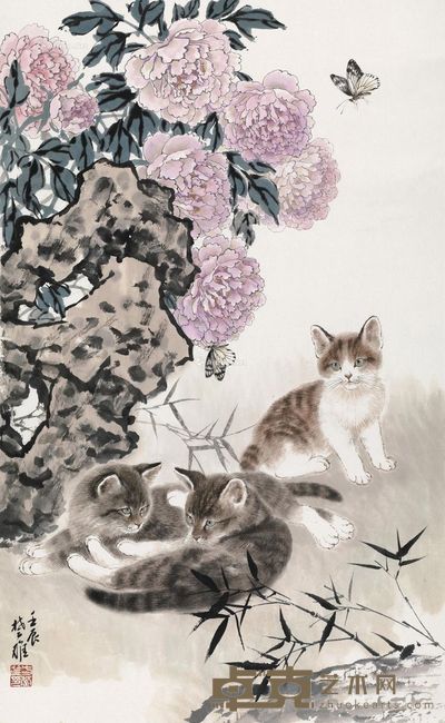 方楚雄 富贵双蝶喜来临 97×60cm