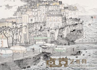方向 欧洲港口 50.5×70cm