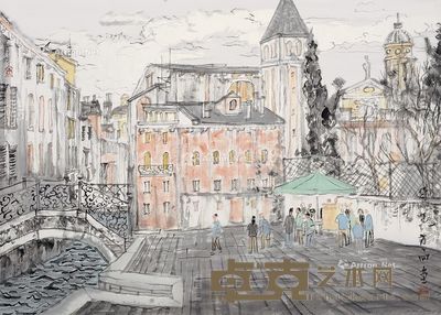 方向 教堂写生 36×50cm