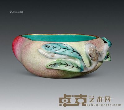 民国 彩桃形洗 长13cm