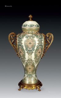 19世纪 料胎金彩花瓶