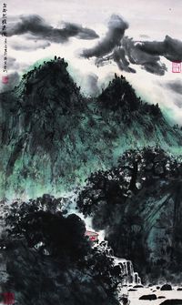 亚明 山水