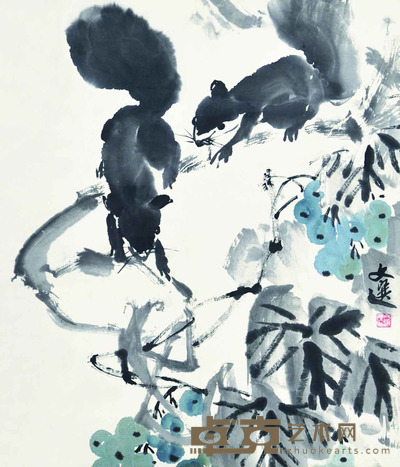 汤文选 松鼠 52*44cm约2.06平尺