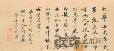 王文治 书法 38×17cm 约0.58平尺