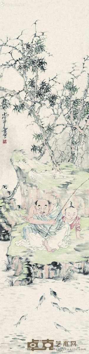 尚可 垂钓 136×33cm
