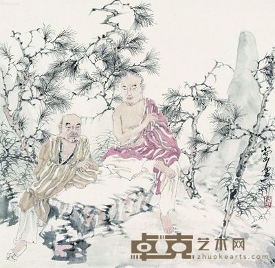尚可 松下论道 68×68cm