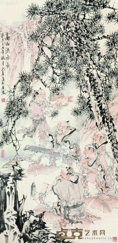 吴元奎 高山流水长 136×68cm