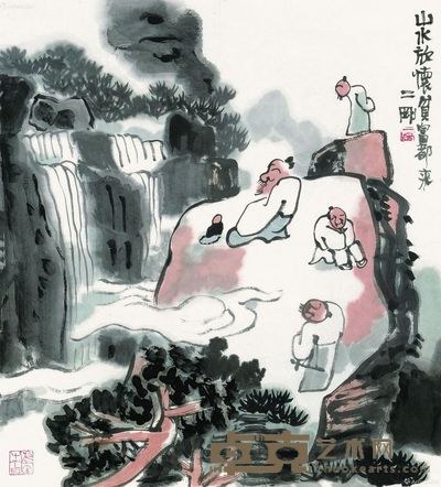 刘二刚 山水放怀 69×62cm